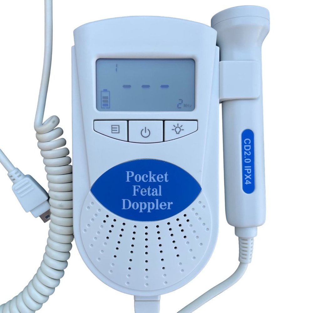 Pocket Fetal Doppler - White and Blue